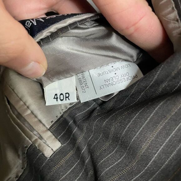 Hart Schaffner Marx Gold Trumpeter Blazer 40R Loro Piana Brown Pinstripe Jacket - Picture 5 of 8